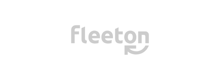 FleetON SaaS platform logo in gray, UI/UX design and social media templates by 3038 Studio